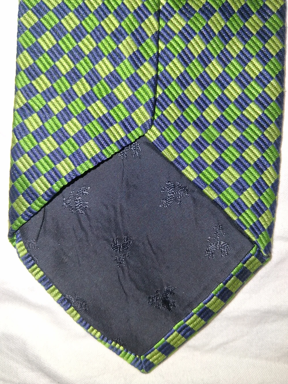 Classic Green and Navy Check Men's Tie